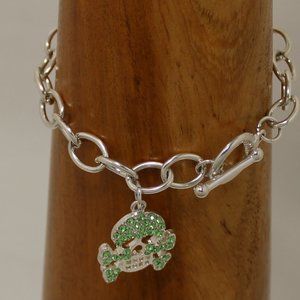 Silver skull head bracelet